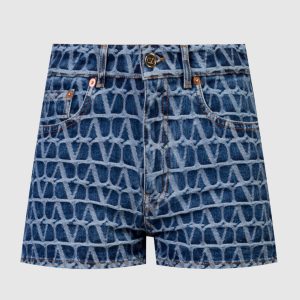 Toile Iconographe logo pattern blue shorts Valentino