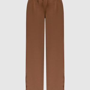 Brown sweatpants with zippers WARDROBE.NYC