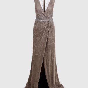 Gray dress Dennis Basso