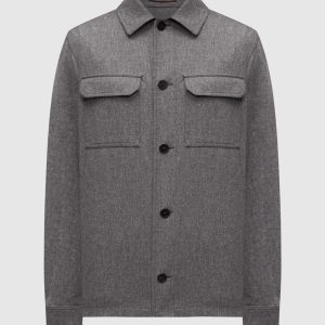 Gray wool and cashmere shirt Slowear