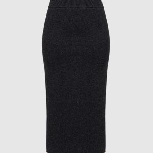 Gray wool and cashmere chain skirt Toteme