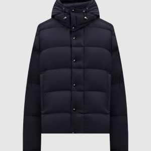 Black Vezere down jacket with logo Moncler