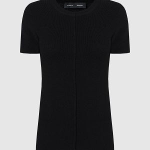 Black T-shirt Sky Top with a scar PROENZA SCHOULER
