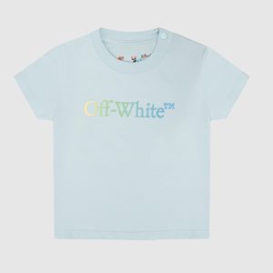 Children's blue t-shirt with logo print Off-White