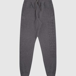 Children's gray joggers with logo applique Dolce&Gabbana