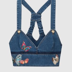 Blue denim top Valentino