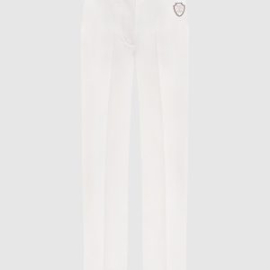 White pants with logo patch Brunello Cucinelli