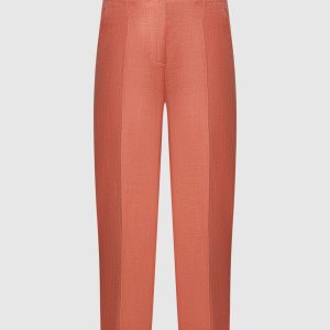 Orange pants with linen Peserico