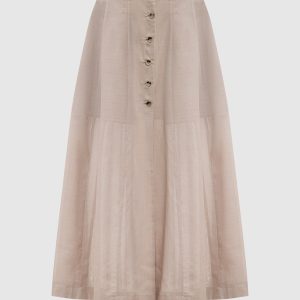 Beige skirt with wool Philosophy di Lorenzo Serafini