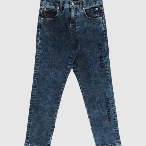 Kids jeans with logo print Balmain