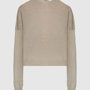 Beige jumper with linen Solotre