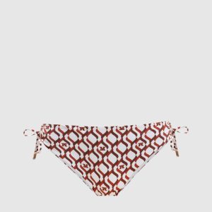 White SIBILLA swimsuit panties with branded print Max Mara