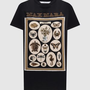 SPADINO black t-shirt with print Max Mara