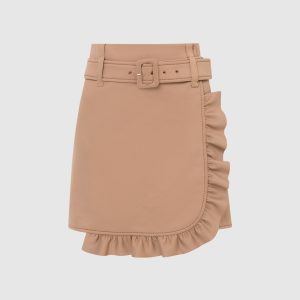 Wrap skirt with frill Prada