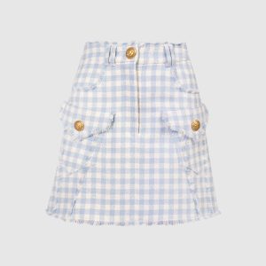 Checkered tweed skirt Balmain