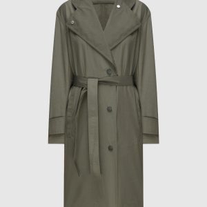 Khaki raincoat Yves Salomon