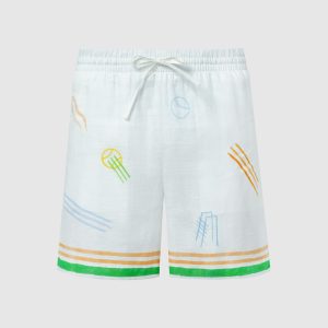 Le Jeu printed shorts in white Casablanca