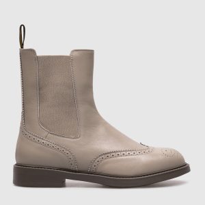 Gray leather Chelsea boots with perforations Doucal's