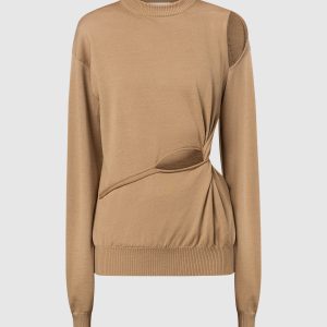 Beige Holiday longsleeve made of wool Max Mara Sportmax