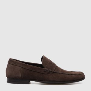 CESETTI brown suede loafers MooRER