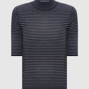 Striped wool and cashmere top with lurex Brunello Cucinelli
