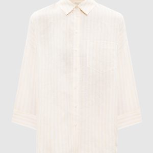 Yellow PANETTO striped linen shirt Max Mara Weekend