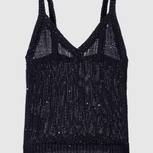 Blue top with sequins Peserico