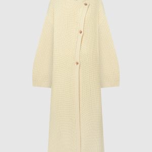 Elodie Yellow Cashmere Long Cardigan LISA YANG