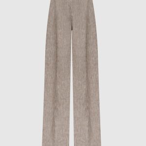 Beige DESERTO linen pants Max Mara