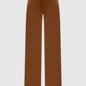 Brown pants with logo Twinset