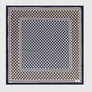 ONESTO blue printed silk scarf Max Mara Weekend
