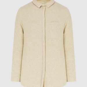 Light beige sequined jacket Fabiana Filippi