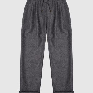 Children's gray wool pants with lapels Brunello Cucinelli
