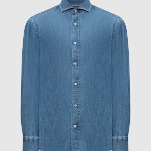 Blue denim shirt Brunello Cucinelli