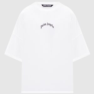 White T-shirt with logo Palm Angels