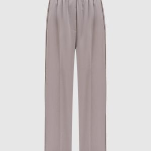 Beige wool trousers with lapels Peserico