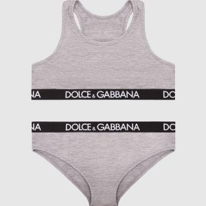 Children's gray top and panties set Dolce&Gabbana