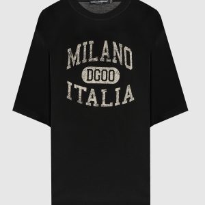 Black t-shirt with a contrasting print Dolce&Gabbana