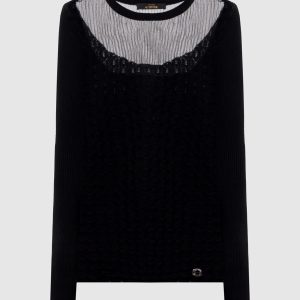 Black jumper with logo Twinset