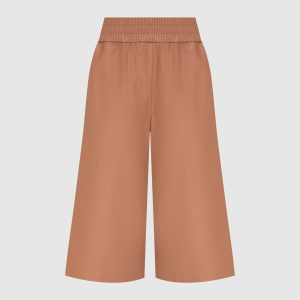 Terracotta leather bermuda shorts Peserico