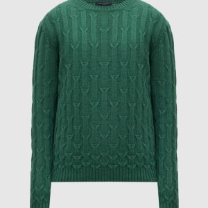 Green alpaca wool sweater Daniele Fiesoli