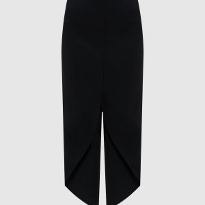 Black skirt of asymmetrical cut Del Core