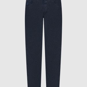 Blue wool and cashmere pants with monogram Scissor Scriptor