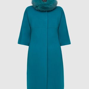 Turquoise wool coat Heresis