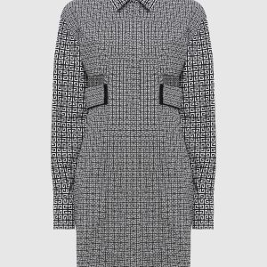 Shirt dress with logo monogram cutouts Givenchy