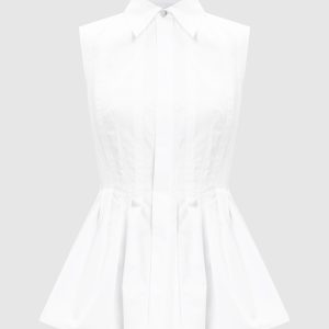 White CERTOSA sleeveless shirt Max Mara Sportmax