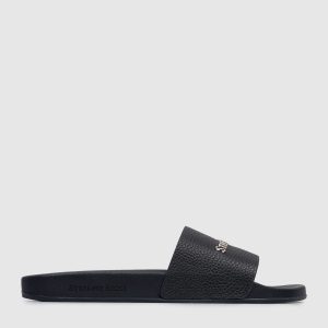Blue leather sliders Stefano Ricci
