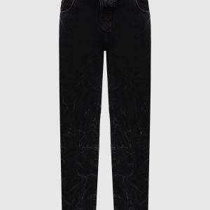 Black jeans with logo patch Balmain