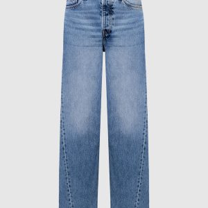 Blue distressed jeans with logo Toteme