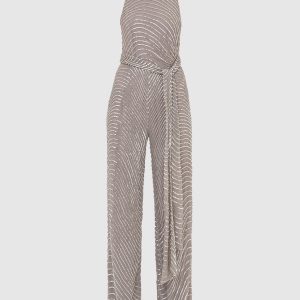Gray Axton jumpsuit with beads Rachel Gilbert